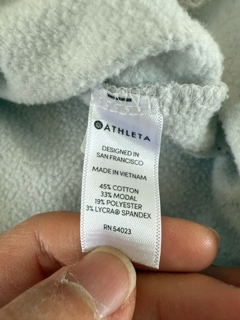 Athleta Coaster Luxe Light Heather Gray Crew Sweatshirt Size Small - Picture 6 of 7